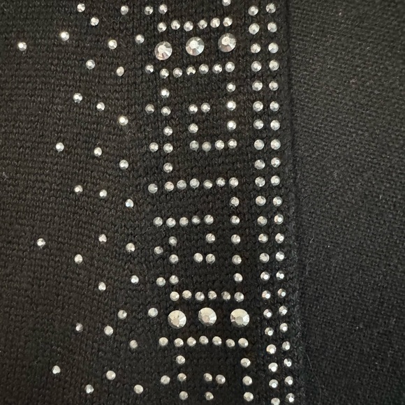 Sz M Love Scarlett black thin knit long sleeve open front cardigan. Embellished - Picture 3 of 12